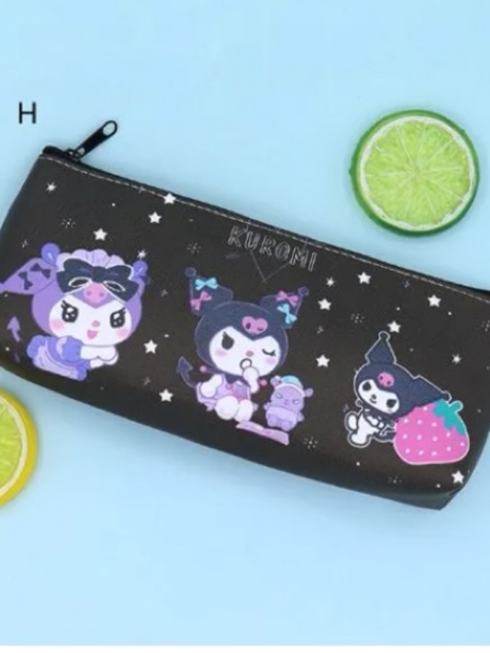 Sanrio Kuromi Black & Purple Kids Pencil Case
